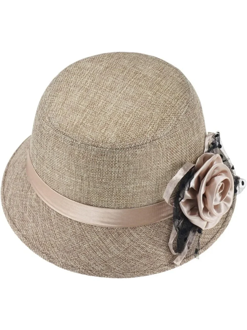 Glamorstar Vintage Felt Cloche Hat Winter Floral Fedora Bucket Hat Bowler Hats - Picture 7 of 7